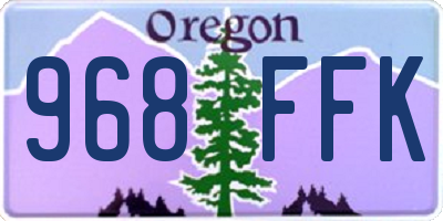 OR license plate 968FFK