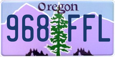 OR license plate 968FFL