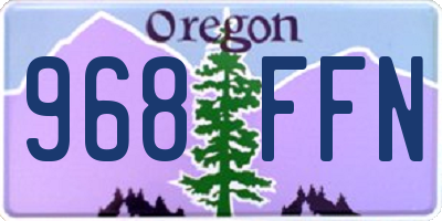 OR license plate 968FFN