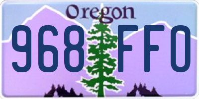 OR license plate 968FFO