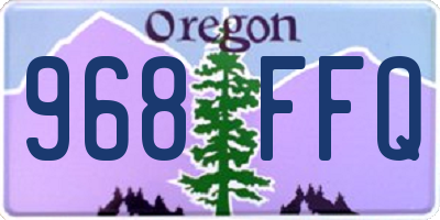 OR license plate 968FFQ