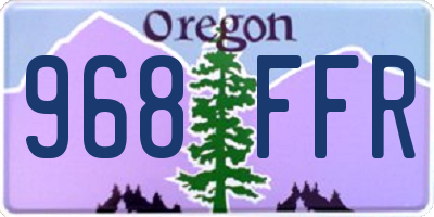 OR license plate 968FFR