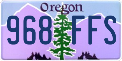 OR license plate 968FFS