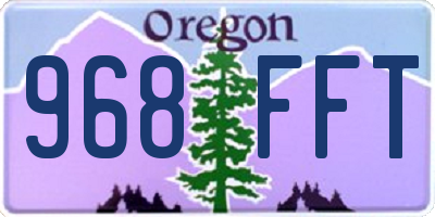 OR license plate 968FFT