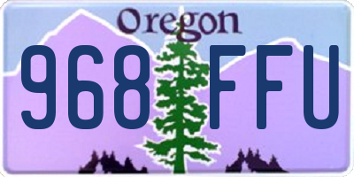 OR license plate 968FFU