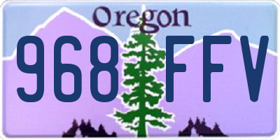 OR license plate 968FFV