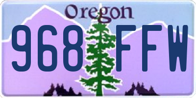 OR license plate 968FFW