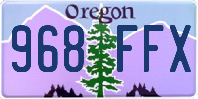 OR license plate 968FFX
