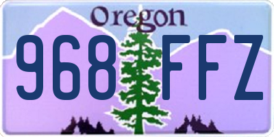 OR license plate 968FFZ