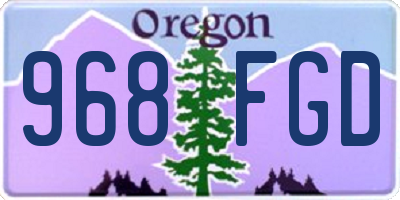 OR license plate 968FGD