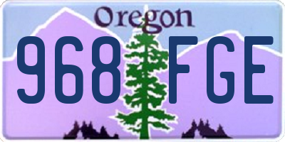 OR license plate 968FGE