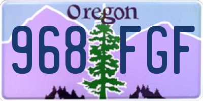 OR license plate 968FGF