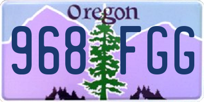 OR license plate 968FGG