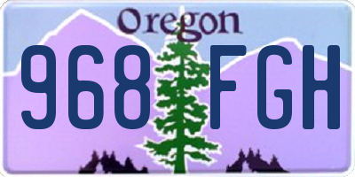 OR license plate 968FGH