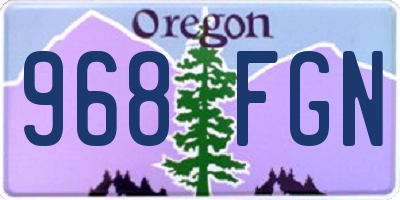 OR license plate 968FGN