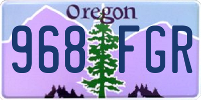 OR license plate 968FGR