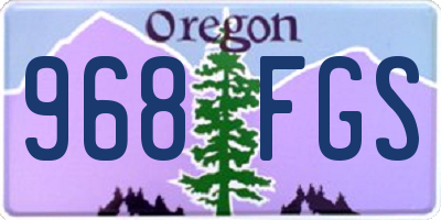 OR license plate 968FGS