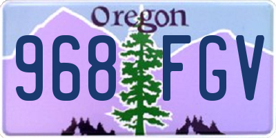 OR license plate 968FGV