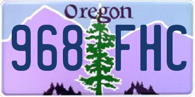 OR license plate 968FHC