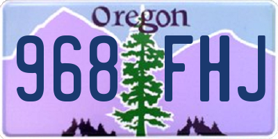 OR license plate 968FHJ