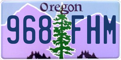 OR license plate 968FHM