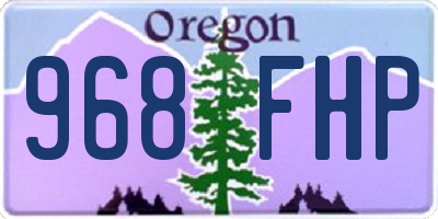 OR license plate 968FHP