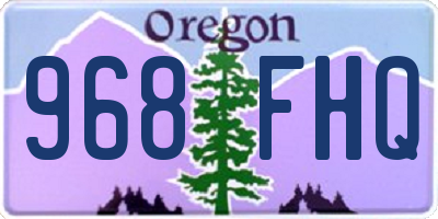 OR license plate 968FHQ