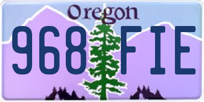 OR license plate 968FIE