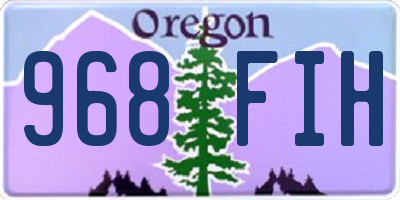 OR license plate 968FIH