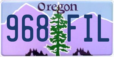 OR license plate 968FIL