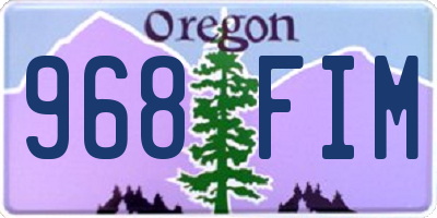 OR license plate 968FIM