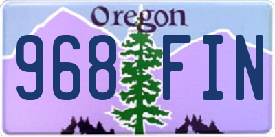 OR license plate 968FIN