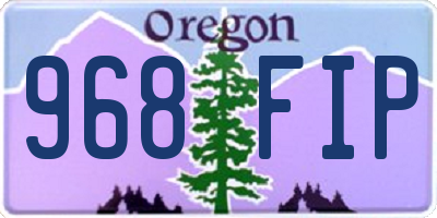 OR license plate 968FIP