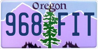 OR license plate 968FIT