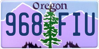 OR license plate 968FIU