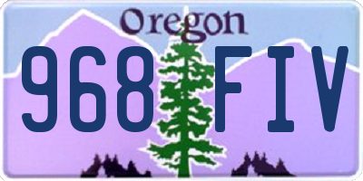 OR license plate 968FIV