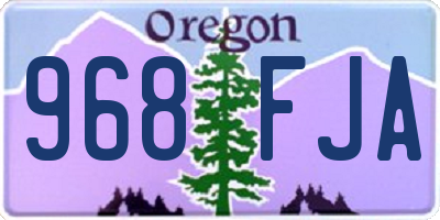 OR license plate 968FJA