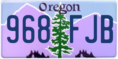 OR license plate 968FJB