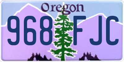 OR license plate 968FJC