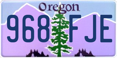 OR license plate 968FJE