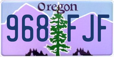 OR license plate 968FJF