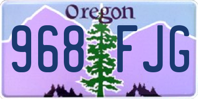 OR license plate 968FJG