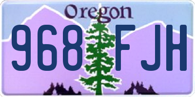 OR license plate 968FJH