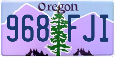 OR license plate 968FJI