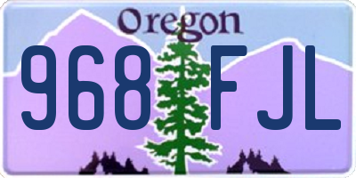 OR license plate 968FJL