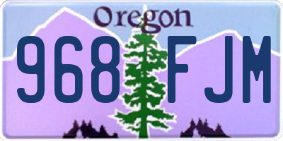 OR license plate 968FJM