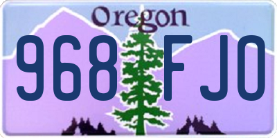 OR license plate 968FJO
