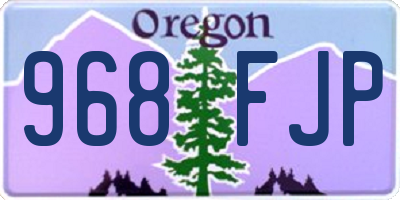 OR license plate 968FJP