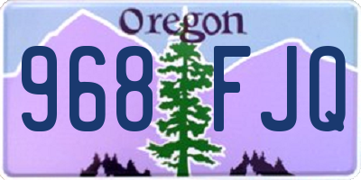 OR license plate 968FJQ