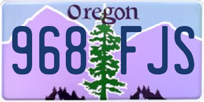 OR license plate 968FJS